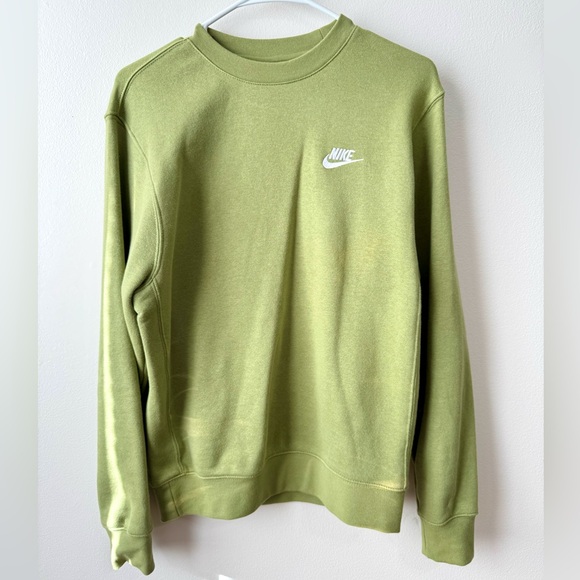 Nike Men's Olive Crewneck Sweater - Picture 2 of 6